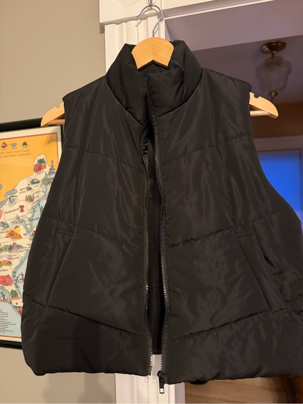 Black Puffer Vest - Sleeveless Quilted Jacket